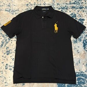 Ralph Lauren Custom Fit Men’s Size M Polo BIG PONY Black- never worn